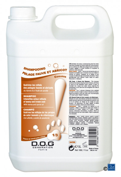Dog Génération® Shampoo für braun- bis aprikosenfarbenes