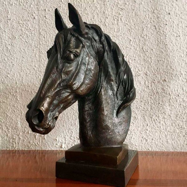 Bronze Pferdekopf Figur